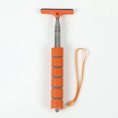 Car Rearview Mirror Wiper Cleaning Tool Auto Glass Mist Cleaner Scraper Car Accessories Handle Telescopic Window Cleaning Br…