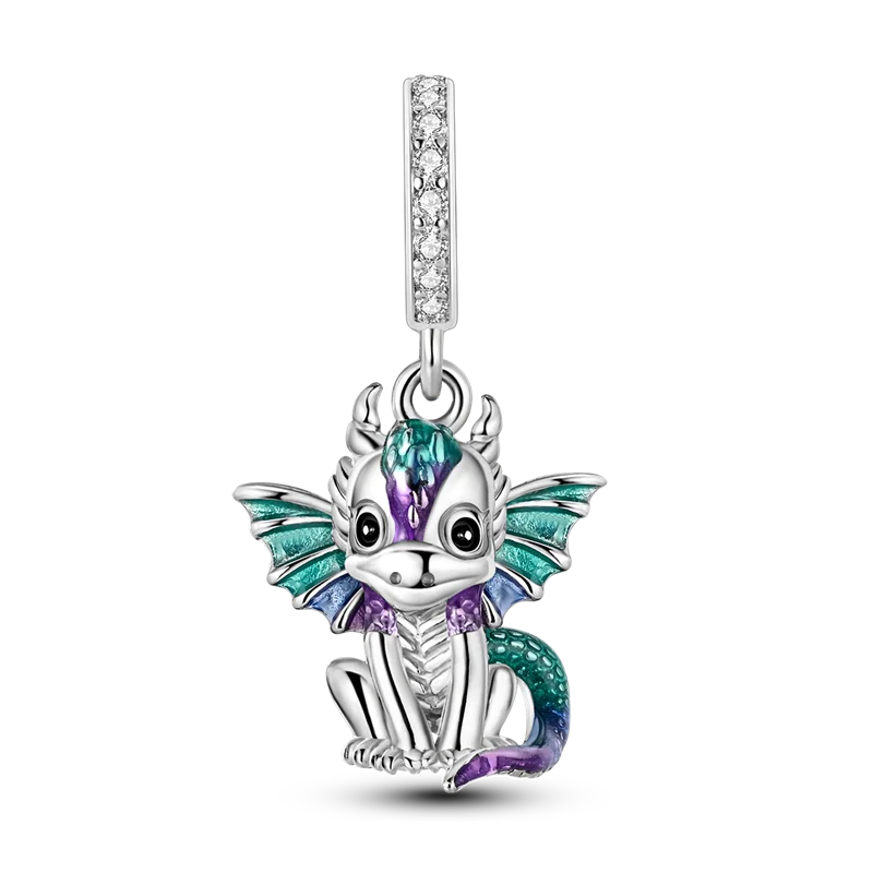 2026 Hot Sale Charms Bead 925 Sterling Silver Pink Butterfly Luminous Firefly Dangle Fit Bangle Bracelet Necklace DIY Jewelr…