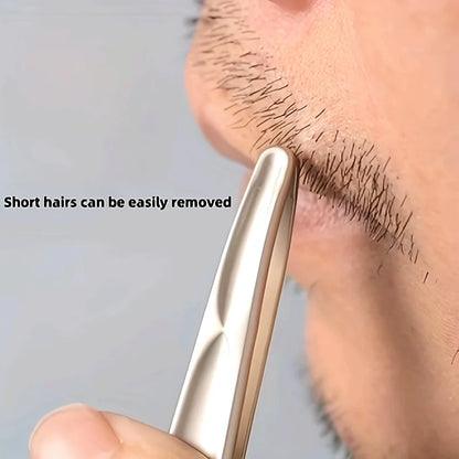 Premium Round Head Tweezers for Eyebrow & Facial Hair Removal Seamless Clips Short Hair Precision Beard Clip - image 3