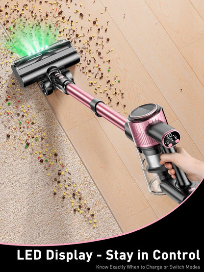 Cordless Vacuum Cleaner, 55Kpa/500W/45min 10 in 1 Powerful Stick Vacuum Cleaner for Home Pet Hair/Hard Floor/Carpet - image 3
