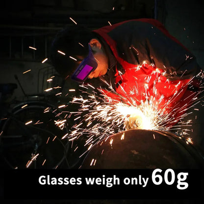 Solar Powered Welding Helmet Auto Darkening Welding Goggles LCD Welder Glasses for TIG MIG MMA Plasma Welder Glasses - image…