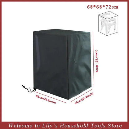 Stacked Chair Dust Cover Outdoor Garden Patio Furniture Protector Cover Waterproof Dustproof Chaircover Rain Cover Chair Sof…