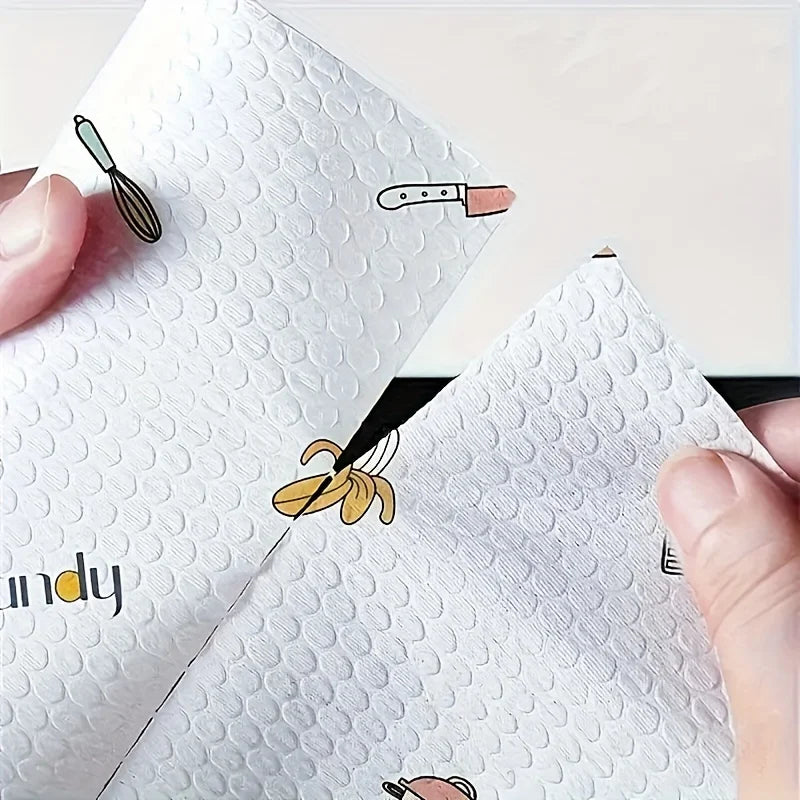1 Roll (400 Sheets), Lazy Cloth, Disposable Kitchen Tissue, Washable Dry and Wet Dual-Use Towel, Dishcloth, Non Stick Oil Cl…