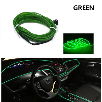 Car Interior Decorative Lamps Strips Atmosphere Lamp Cold Light Decorative Dashboard Console Auto LED Ambient Lights 1/2/3/4…