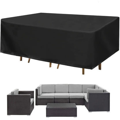 Multi-size Large Rectangular Table Cover Durable Garden Furniture Protective Cover UV Protection Suitable for Outdoor Use -…