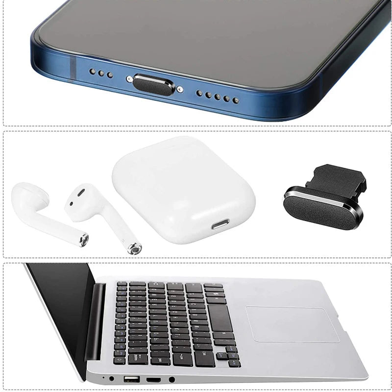 Mobile Phone Charging Port Dust Plug Removal Cleaner Kit for iPhone 15 14 13 Pro Max Computer Keyboard Dustproof Cleaning Br…
