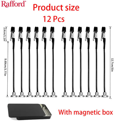 Rafford 12Pcs Bendable Model Painting Alligator Clip Sticks Rubber Tips + Metal Magnetic Base - for Airbrush, Hobby Model Pa…