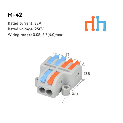 10/30/50 PCS Mini Fast Wiring Cable Connectors Universal Compact Splitter Electrical Conductors Push-in Home Terminal Block…