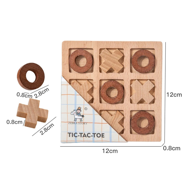 Montessori Play Game Wooden Toy Mini Chess Interaction Puzzle Training Brain Learing Early Educational Toys For Children Kid…