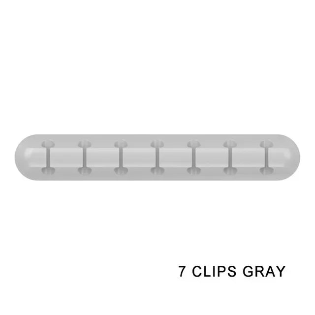 Silicone USB Cable Organizer USB Charging Cable Winder Desktop Tidy Management Clips Cable Holder For Mouse earphone Accesso…