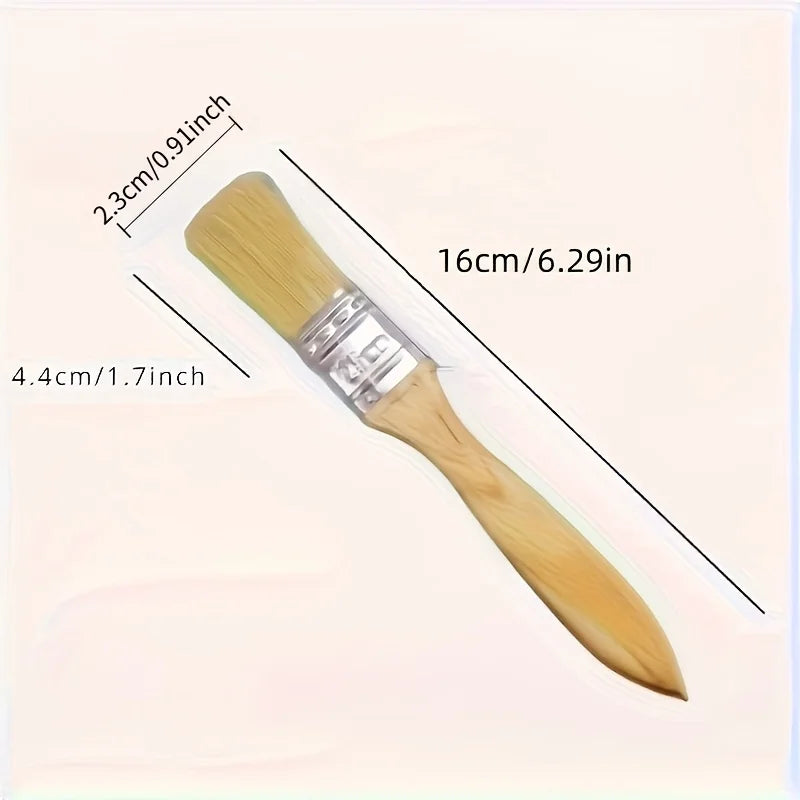 10 pig mane brushes, suitable for art, handicrafts, plastering, painting, glue application, wooden handles - image 3