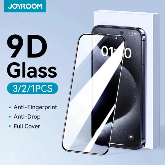 Joyroom 1/2/3pcs HD Glass Screen Protector for iPhone 16 15 14 13 12 11 Pro Max Full Screen Tempered Glass Protection for iP…