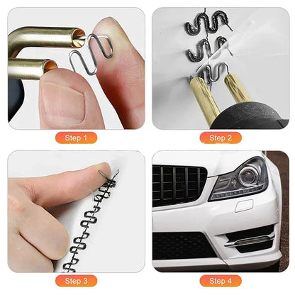 100-600Pcs Auto Plastic Repair Welding Nails Car Bumper Repair Welded Stud Precut Wave Nails Machine Welding Hot Stapler - i…