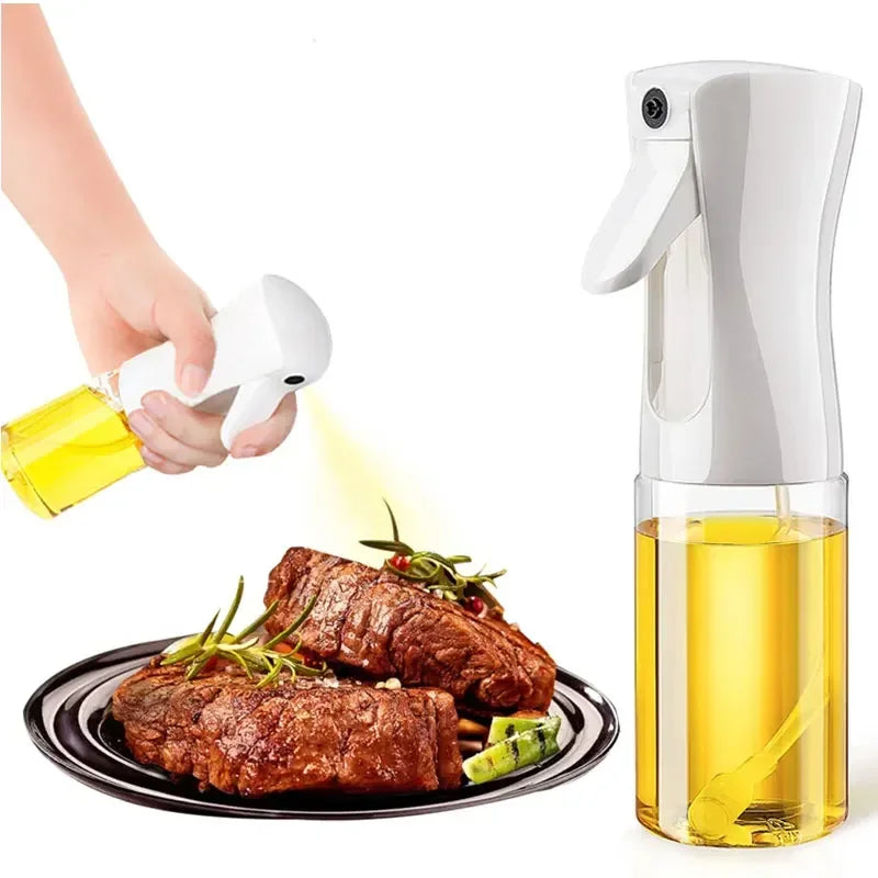 200/300/500ml Oil Spray Plastic Household Kitchen Oil Spray Bottle Or Oil Brush Nebulizing Mist Filling Cooking Dual Use BBQ…