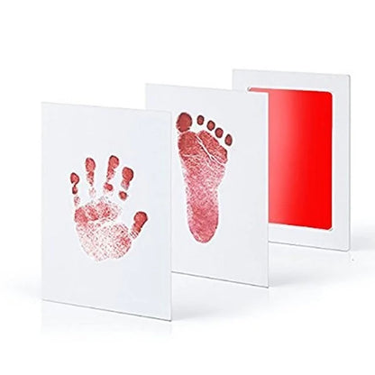 Newborn Baby DIY Hand And Footprint Kit Ink Pads Photo Frame Handprint Toddlers Souvenir Accessories Safe Clean Baby Shower…