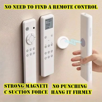 3/6pcs No Drill Magnetic Remote Holder - Wall Mount for TV/AC/DVD Remotes, White Space-Saving Design - image 2