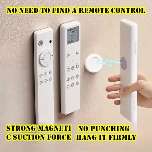 3/6pcs No Drill Magnetic Remote Holder - Wall Mount for TV/AC/DVD Remotes, White Space-Saving Design - image 2