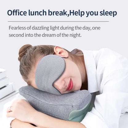 Sleeping Eye Mask Korean Style Ice Silk Warm And Cool Dual Use Adjustable Travel Light Blocking Breathable Eye Mask - image 4
