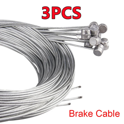 10/5/3/1PC 2M MTB Bicycle Brake Line Bicycle Speed Line Fixed Gear Shifter Gear Brake Cable Set Core Inner Wire MTB Road Bik…