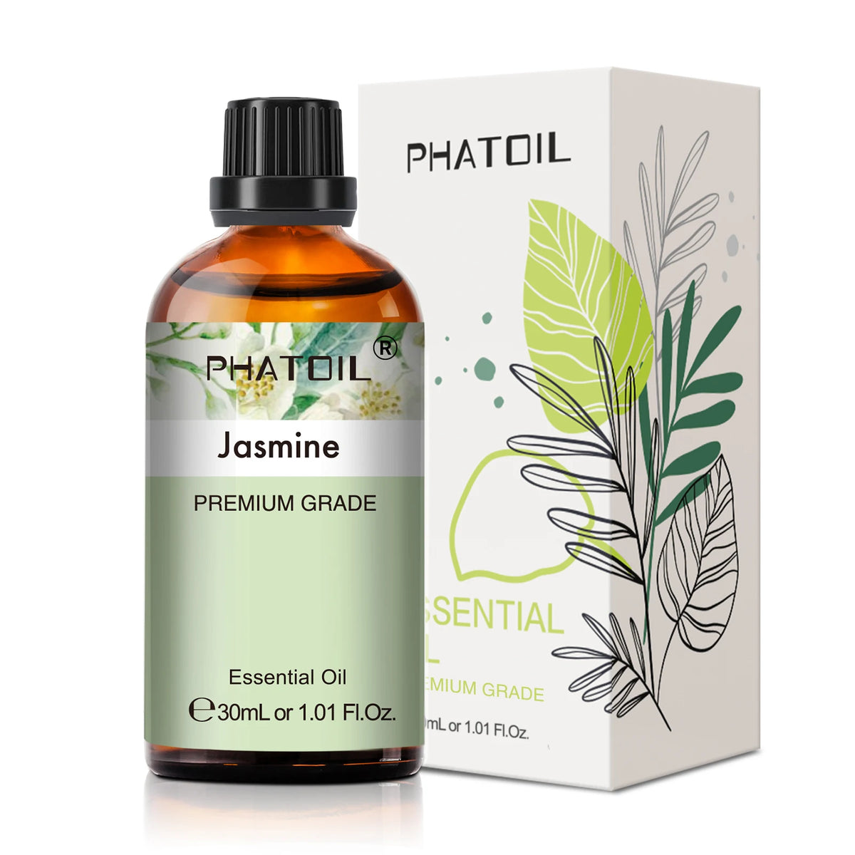 PHATOIL 1PCS Aromatherapy Essential Oil 30ml Lemon Eucalyptus Lavender Bergamot Jasmine Juniper Rose Vanilla Aroma Essential…