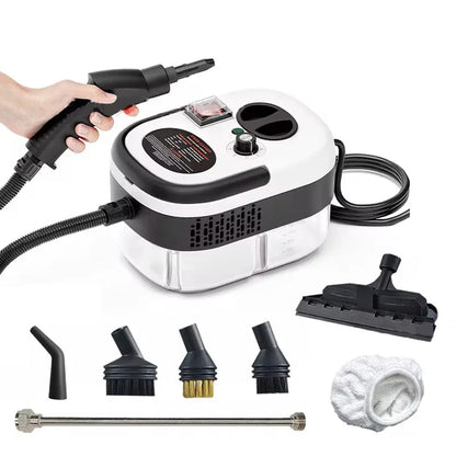 Portable Handheld Steam Cleaner High Temperature Pressurized Steam Cleaning Machine With Brush Heads For Kitchen Car - image…