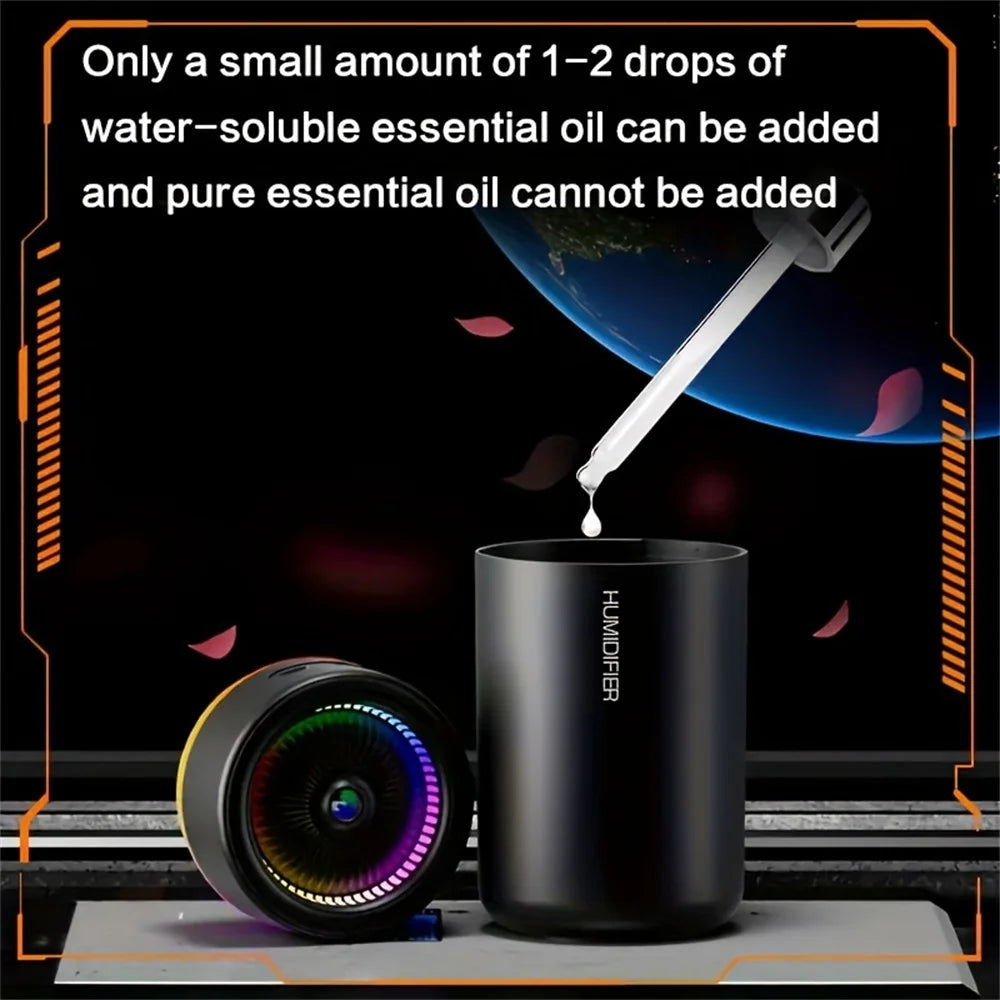 1pc Car Humidifier Colorful LED Aromatherapy Humidifier Silent Ultrasonic Air Aromatherapy Machine Suitable for Bedroom Offi…