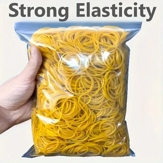 High elastic yellow rubber band - set of 100/300/666 pieces, with a diameter of 38 millimeters, durable natural rubber, suit…