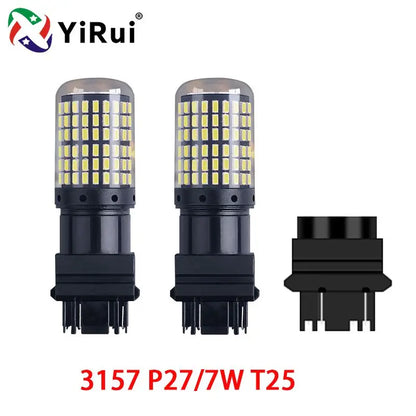 YiRui 2pcs 12-48V New LED Bulbs 144smd Lamp Reverse Turn Signal Light BA15S P21W BAU15S PY21W 7440 W21W P21/5W 1157 BAY15D -…