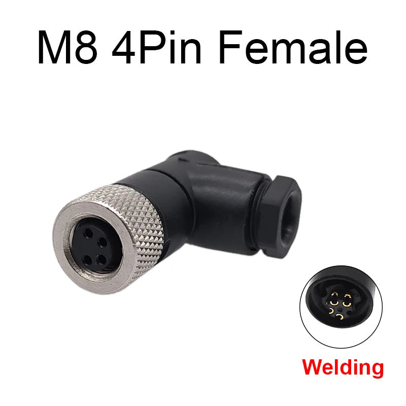 M8 Sensor Connector Waterproof Male&Female Plug Straight Angle Screw Threaded Coupling 3Pin 4Pin - image 20