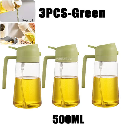2in1 Kitchen Spray Oil Dispenser Oil Sprayer Polisher Or Only Brush Spray for Air Fryer Salad Grilling Roasting Cooking Kitc…
