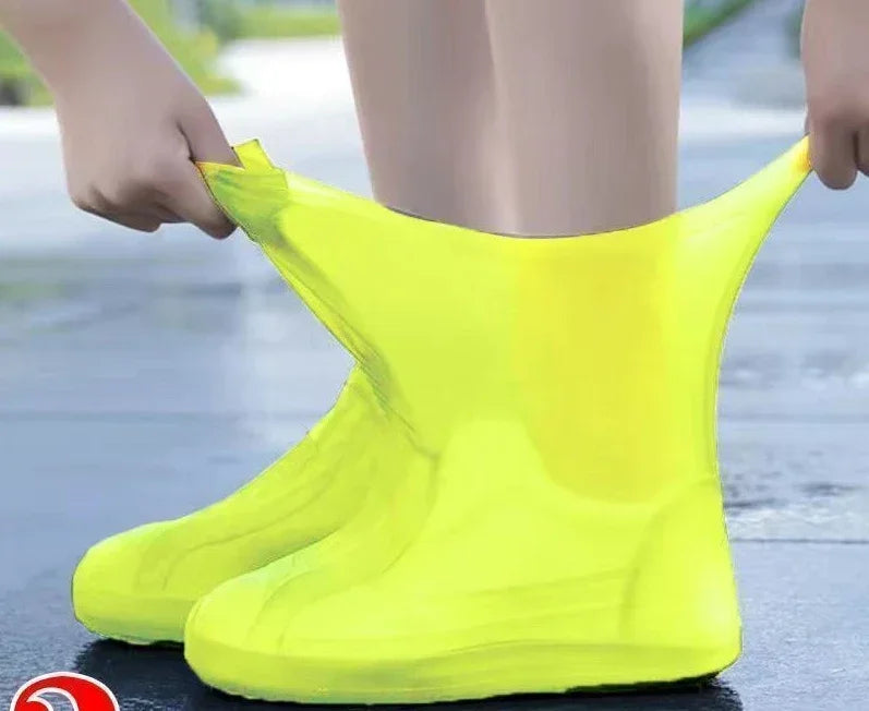1 Pair Silicone WaterProof Shoe Covers Lip-resistant Rubber Rain Boot Rain Gear Overshoes Accessories for Outdoor Rainy Day…