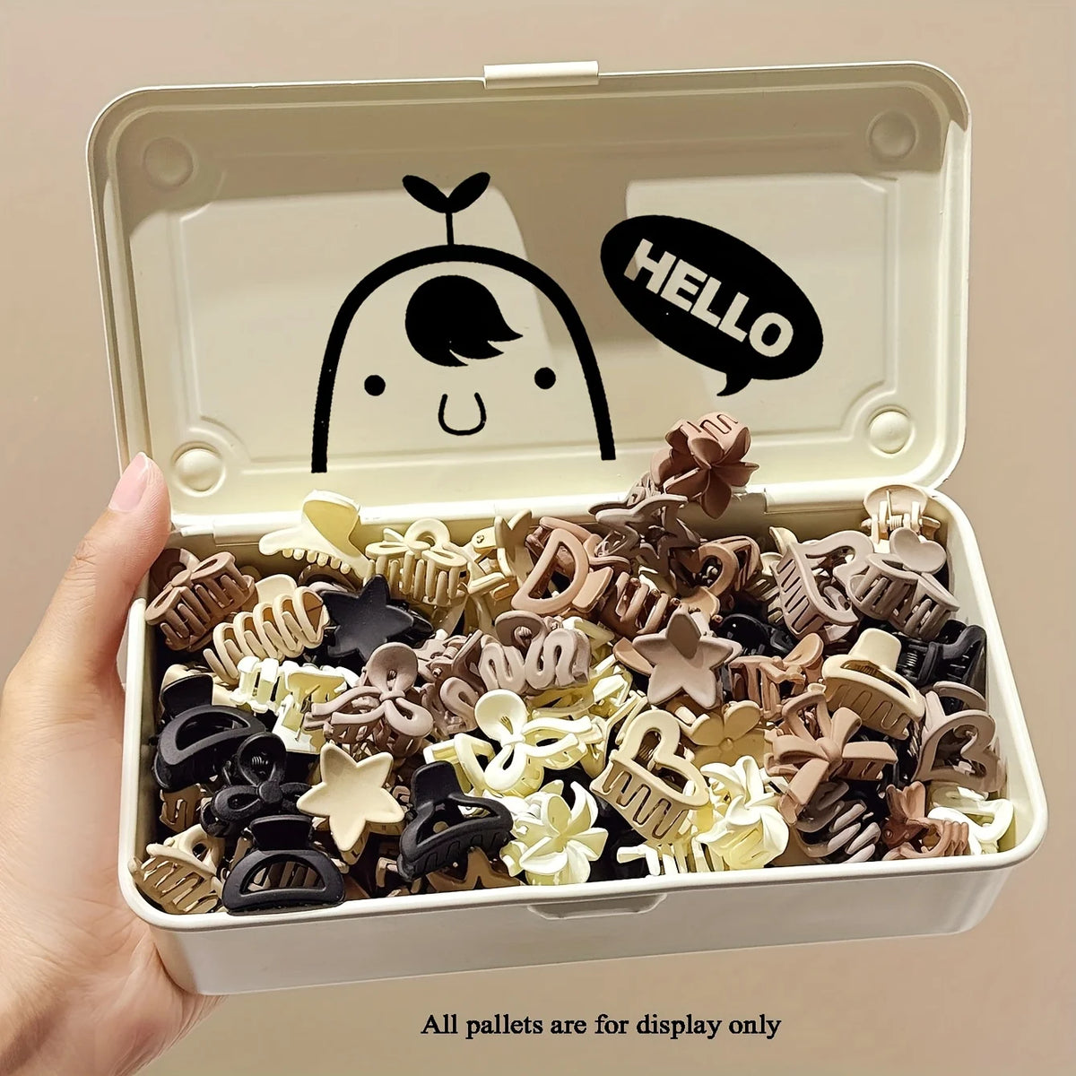 5/10/20/30pcs Beige Mixed Pack Small Clips, Cute Girl Accessories - Perfect for Daily Use, Special Occasions, or Travel Gift…