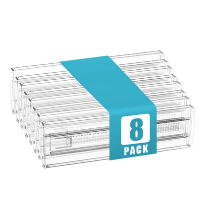 Drawer Dividers 4/6/8/12 Pack, Plastic Drawer Dividers for Baby Clothes, Kitchen Cutlery and Office Storage, Easy to Install…