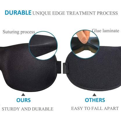 3D Contoured Sleep Mask 100% Light Blocking Eye Mask Ultra-Soft Skin-Friendly Material Breathable Eye Cover For Rest Travel…