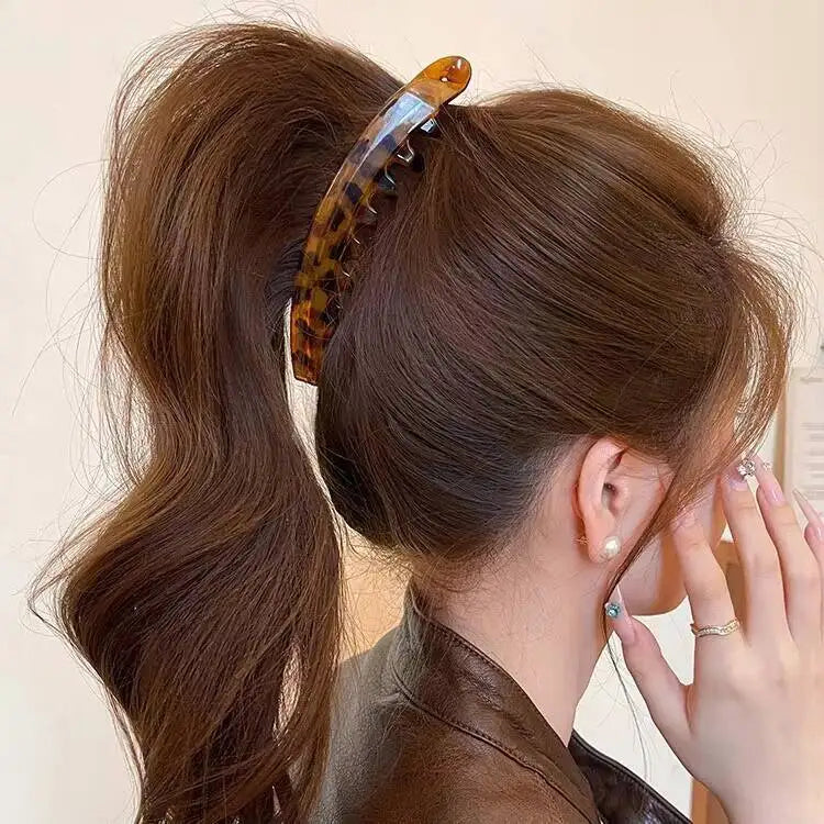 Tortoiseshell Banana Hair Clip Fish Shaped Hairpin For Women Hair Accessories Hairgrips Twist Clamp Ponytail Barrettes Headw…