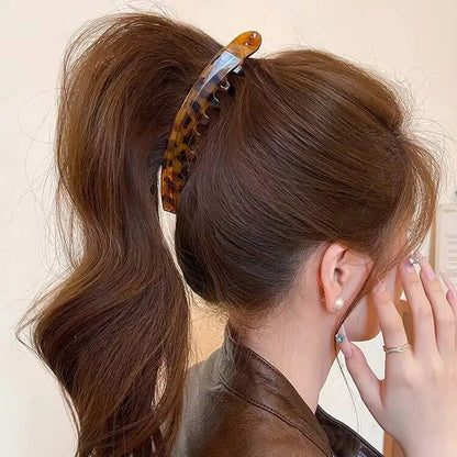 Tortoiseshell Banana Hair Clip Fish Shaped Hairpin For Women Hair Accessories Hairgrips Twist Clamp Ponytail Barrettes Headw…