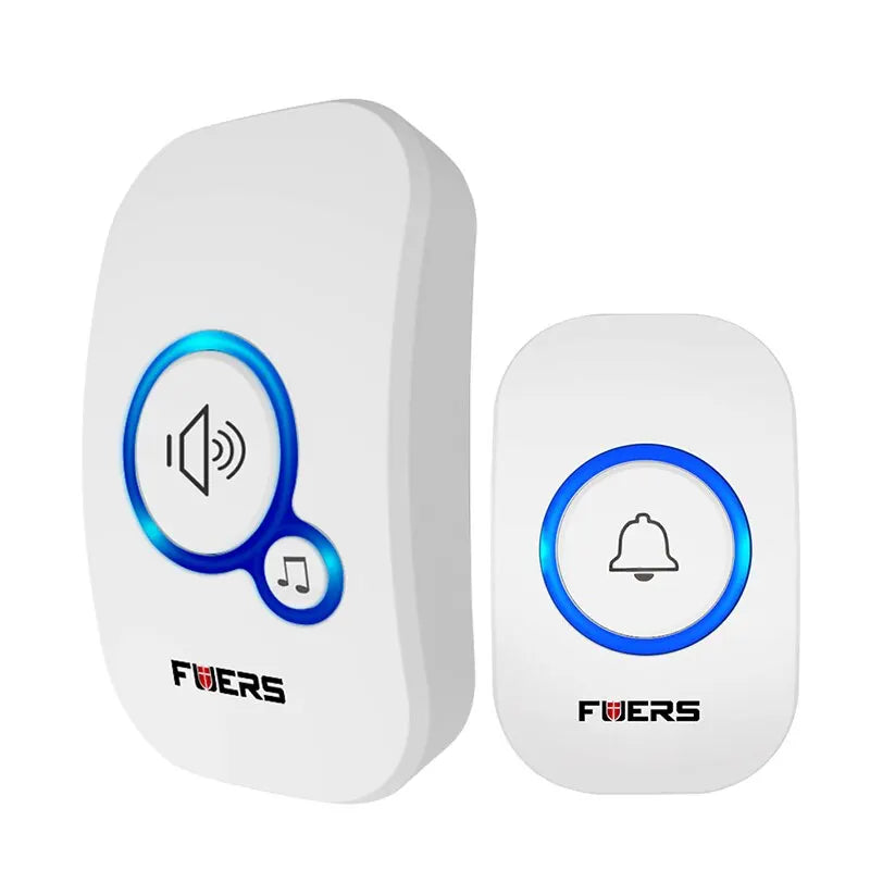 Fuers Wireless Doorbell Waterproof Welcome Chime Home Door Bell Intelligent 32 Songs Smart Alarm With Battery For Store Hote…