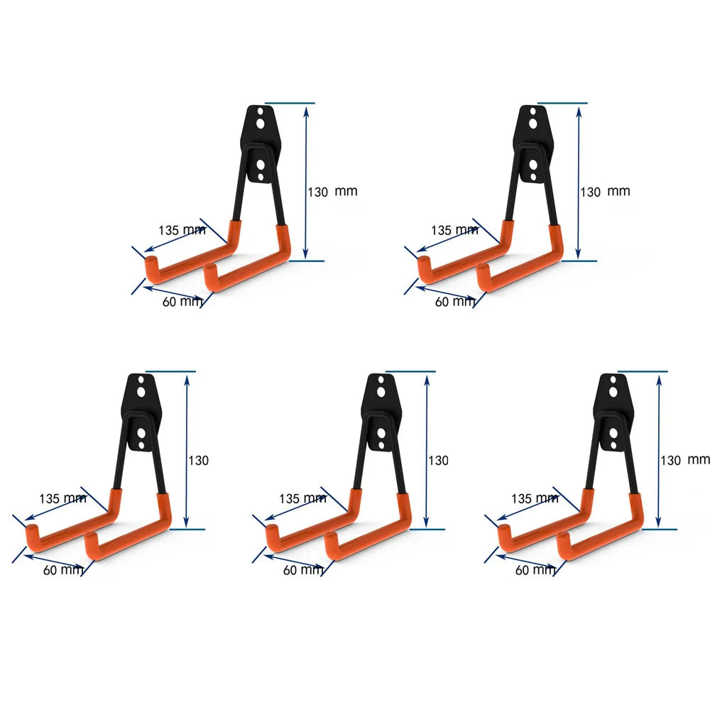 Heavy Duty Metal Hook Garage Organizer Wall Mount Bicycle Hanger Hooks Wall Mount Anti-slip Storage Hook For Ladders Garden…