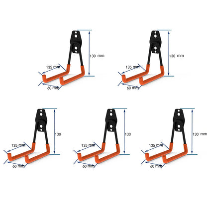Heavy Duty Metal Hook Garage Organizer Wall Mount Bicycle Hanger Hooks Wall Mount Anti-slip Storage Hook For Ladders Garden…