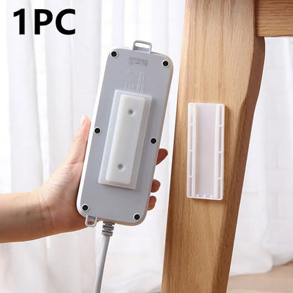 1/2/5/10PCS Self-Adhesive Desktop Socket Fixer Hanging Power Strip Cable Organizer Wall Holder Fixator Removable Wall-Mounte…
