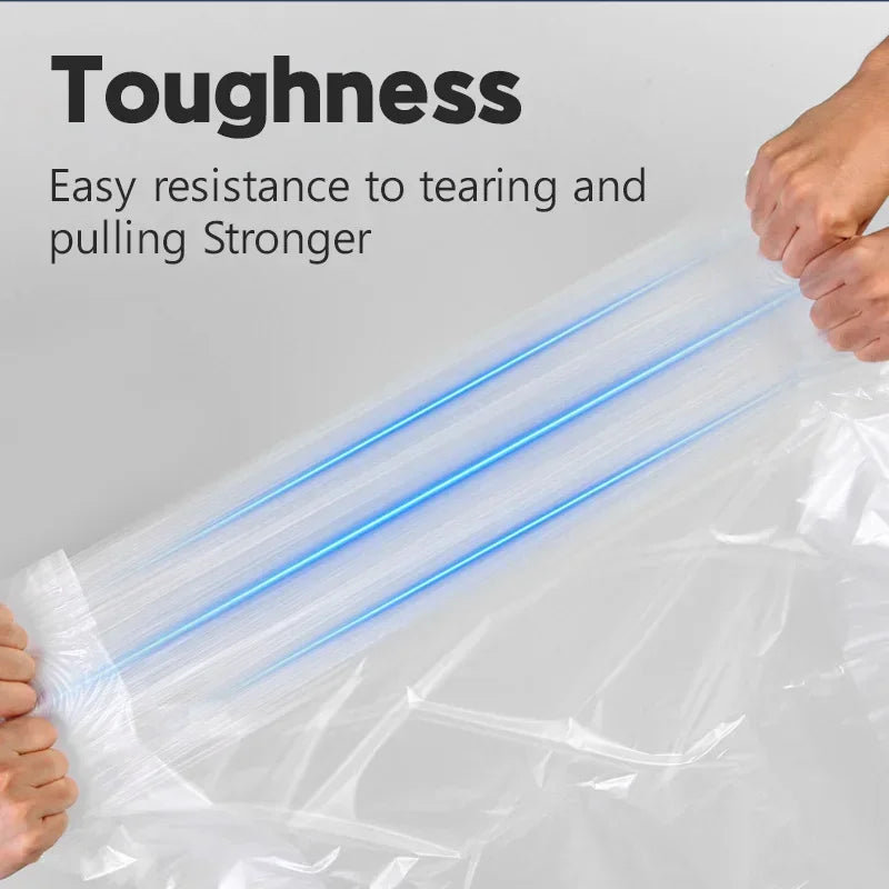 50PCS 80x100cm Thickened PE Garbage Bags Eco Friendly Large Capacity Strong Disposable Transparent for Household Hotel Stora…