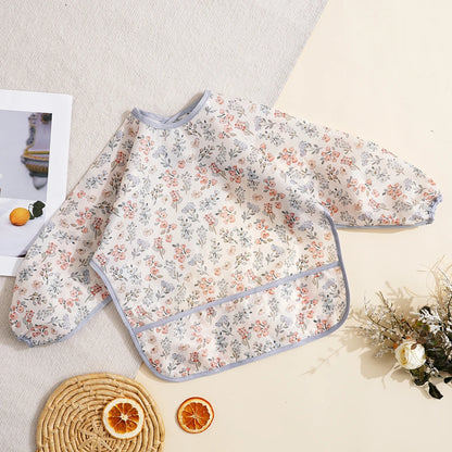 Elinfant 1PC Long Sleeve Bibs, Waterproof Feeding Bibs,Washable Burp Cloth,Coveralls Bibs,Easy To Clean,Wash-Free Eating Bib…