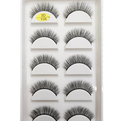 Natural 3D Mink False Eyelashes, Soft Wispy, Fluffy Eye Faux Lashes, Make Up Eyelash, Beauty Cat Cilios, 5 Pairs, 15 Styles…