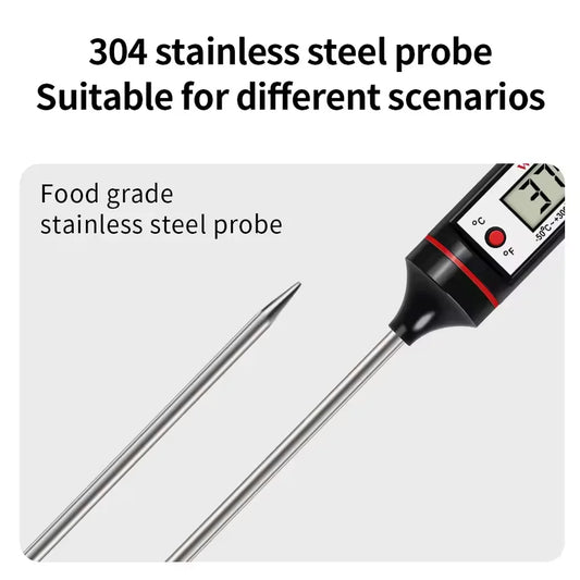 -50-300℃ Digital Food Thermometer For Meat Kitchen Cooking Water Milk Food Probe Temperature Meter BBQ Electronic Oven Tool…