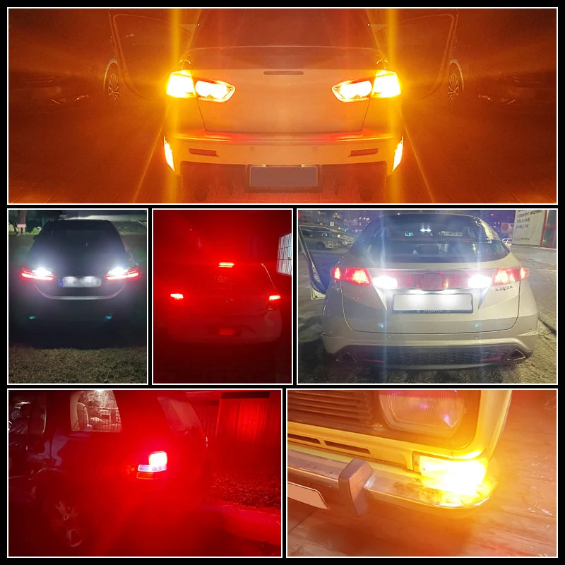 YiRui 2pcs 12-48V New LED Bulbs 144smd Lamp Reverse Turn Signal Light BA15S P21W BAU15S PY21W 7440 W21W P21/5W 1157 BAY15D -…
