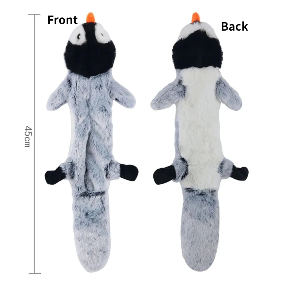 Funny Simulated Animal No Stuffing Dog Toy with Squeakers Durable Stuffingless Plush Squeaky Dog Chew Toy Crinkle Pet Squeak…