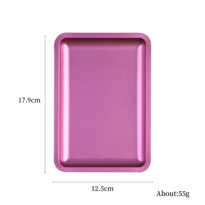 1PC Square Stainless Steel Cosmetic Storage Tray Nail Art Manicure Plate Tweezers Clippers Pens Container False Nails Dish T…
