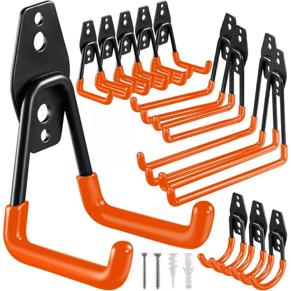 Heavy Duty Metal Hook Garage Organizer Wall Mount Bicycle Hanger Hooks Wall Mount Anti-slip Storage Hook For Ladders Garden…
