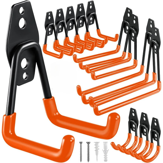 Heavy Duty Metal Hook Garage Organizer Wall Mount Bicycle Hanger Hooks Wall Mount Anti-slip Storage Hook For Ladders Garden…