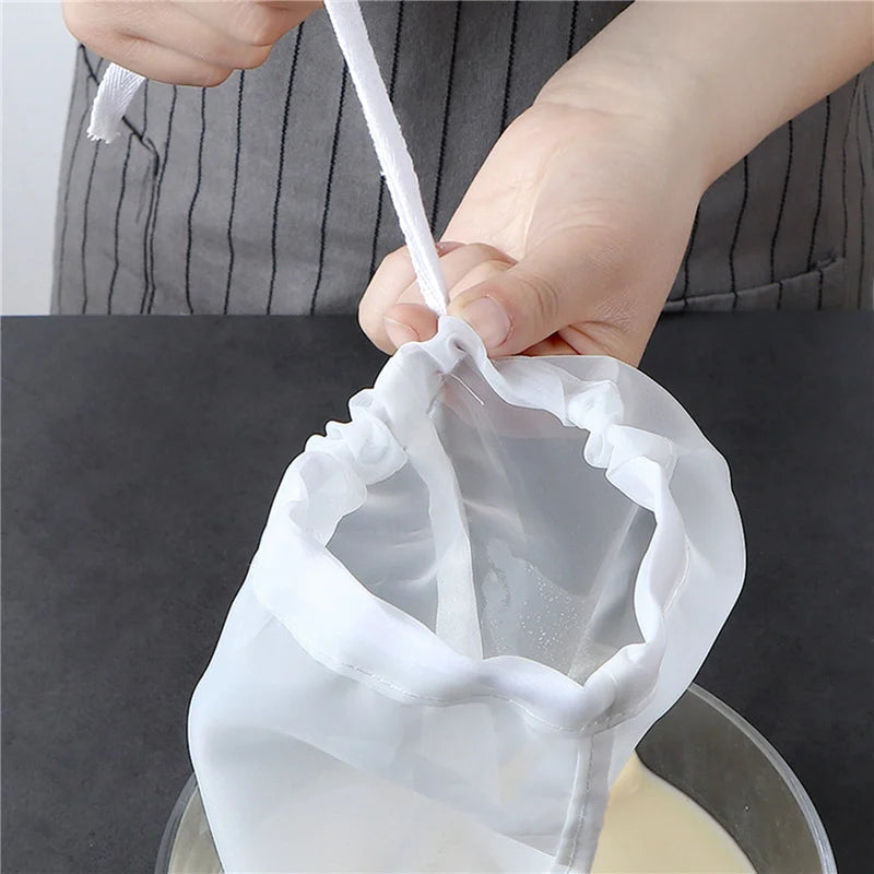 Nylon Filter Bags Vegetable Milk Strainer Sieve Drain Tea Filter Net Bag Kitchen Gadgets For Home Food Cheese Cloth Honey Si…